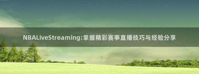 搜球体育直播app：NBALiveStreaming:掌握精彩赛事直播技巧与经验分享
